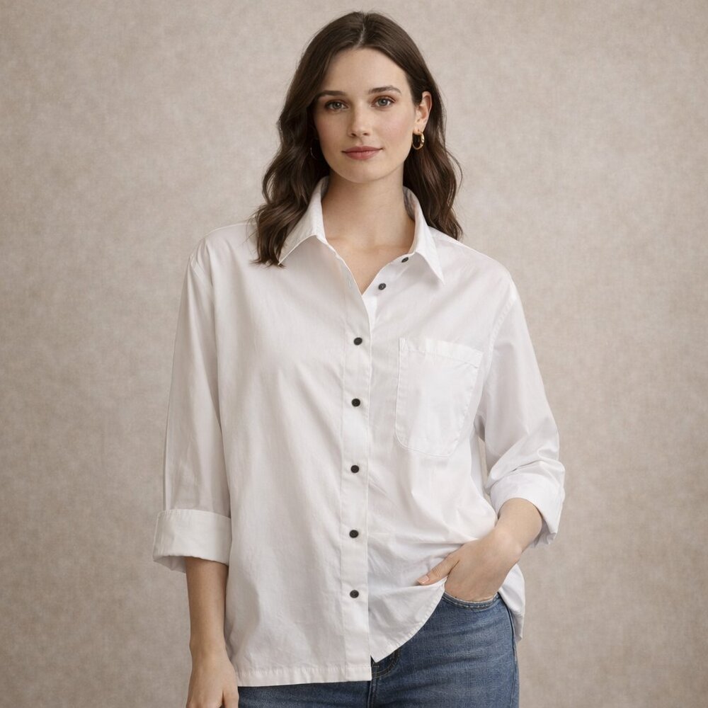 John Mark Blouse Women's Size Medium Office Business‎ White